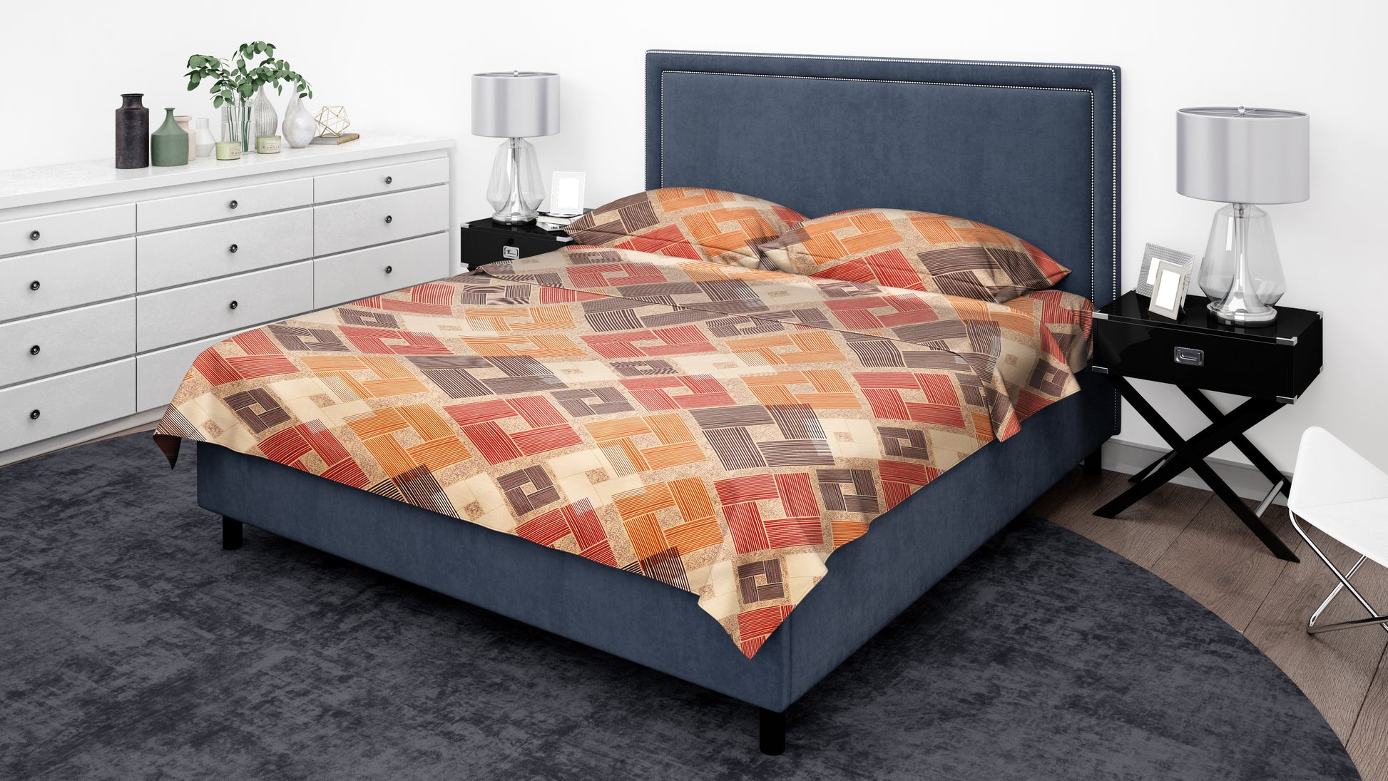 KNOTTING HOME Super Soft Microfiber 120 GSM Bedsheet with Pillow Cover | Printed Bed Sheet Set for Double Bed | Super Soft, Durable Chadar for Bedroom