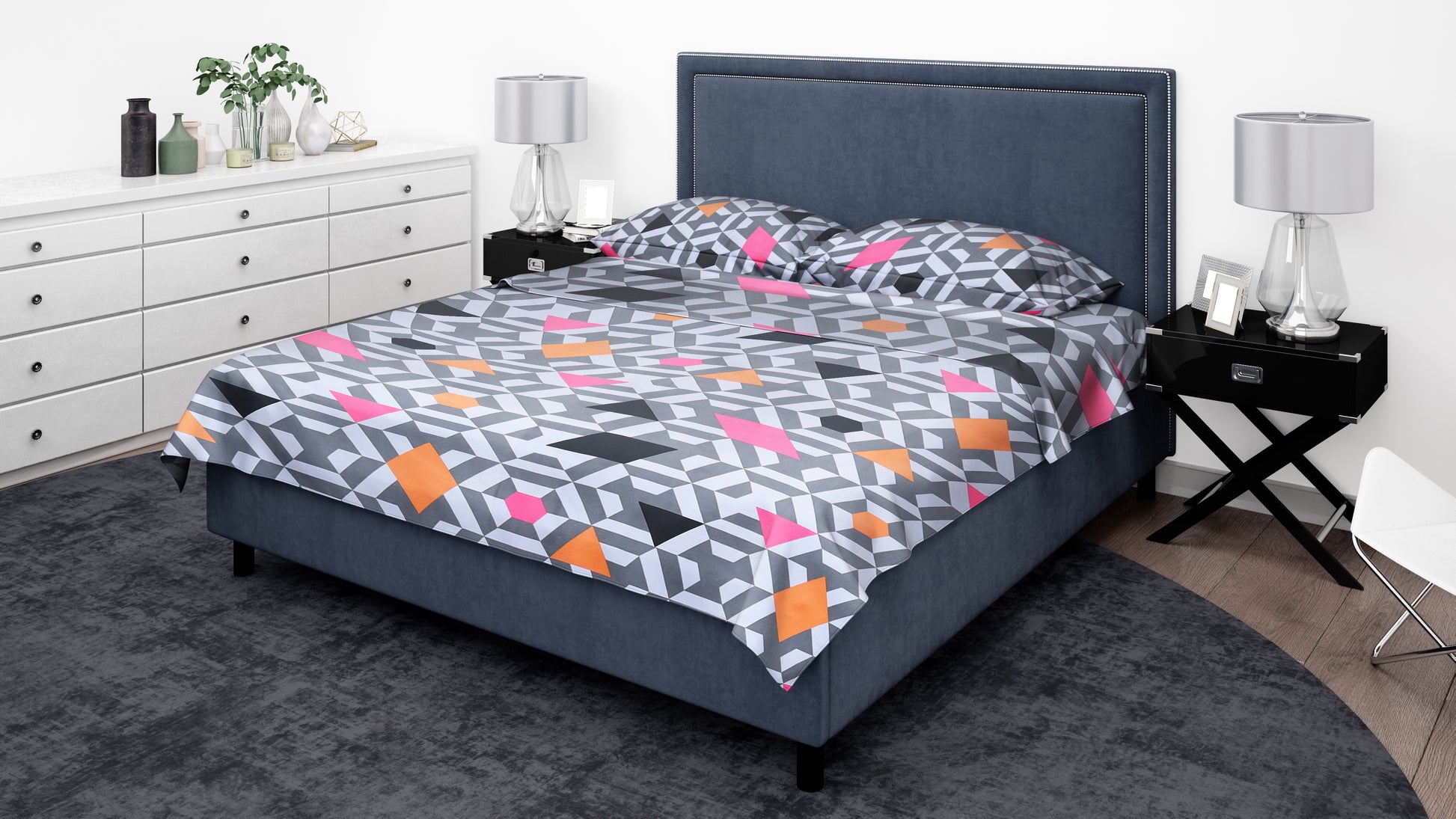 KNOTTING HOME Super Soft Microfiber 120 GSM Bedsheet with Pillow Cover | Printed Bed Sheet Set for Double Bed | Super Soft, Durable Chadar for Bedroom