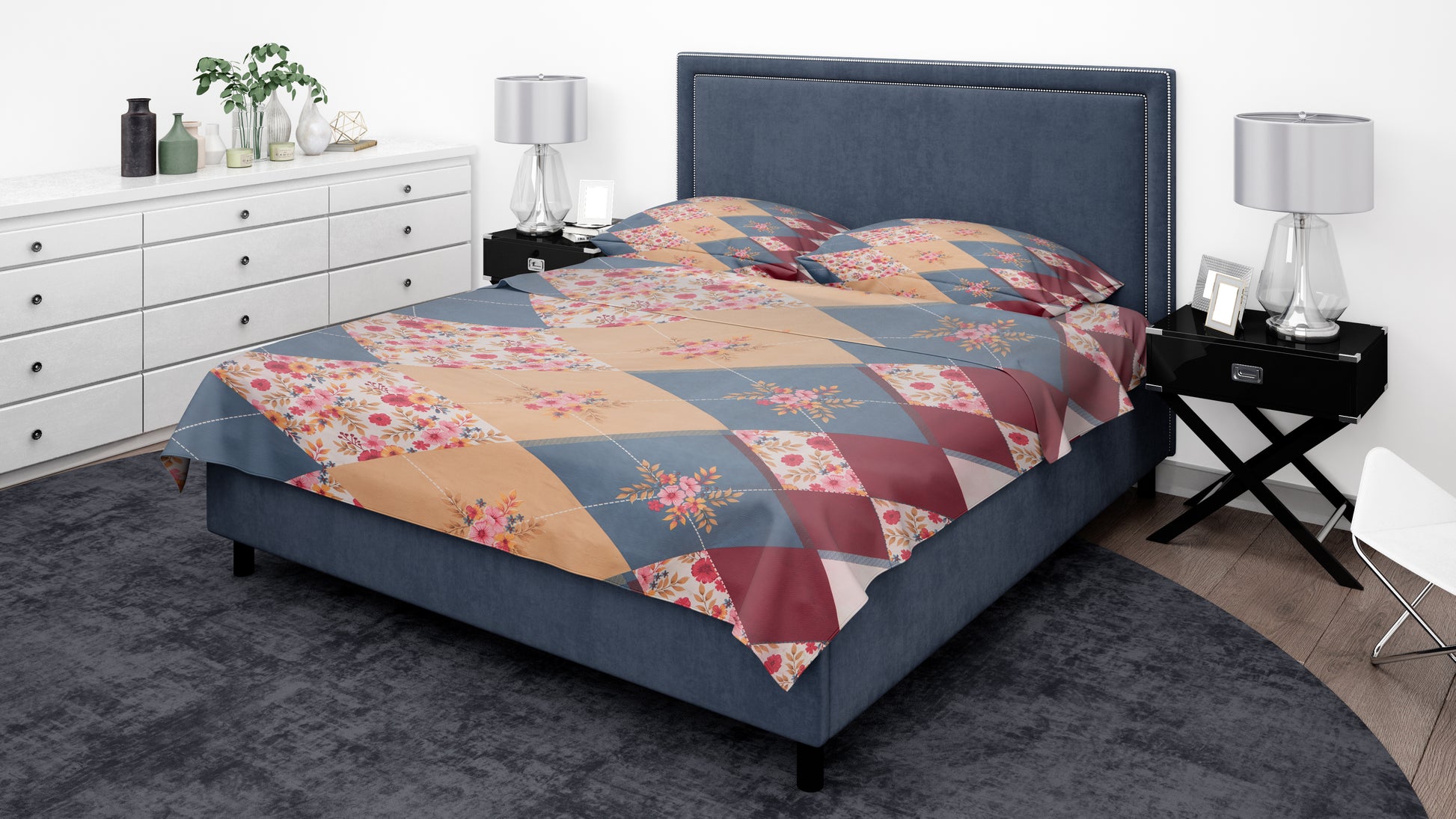 KNOTTING HOME Super Soft Microfiber 120 GSM Bedsheet with Pillow Cover | Printed Bed Sheet Set for Double Bed | Super Soft, Durable Chadar for Bedroom