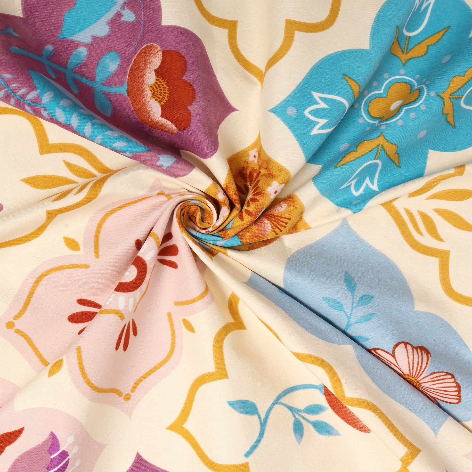 KNOTTING HOME Super Soft Microfiber 120 GSM Bedsheet with Pillow Cover | Printed Bed Sheet Set for Double Bed | Super Soft, Durable Chadar for Bedroom