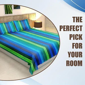 KNOTTING HOME Cotton 120 GSM Bedsheet with Pillow Cover |Super Soft, Durable Chadar for Bedroom