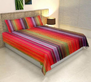 KNOTTING HOME Cotton 120 GSM Bedsheet with Pillow Cover |Super Soft, Durable Chadar for Bedroom