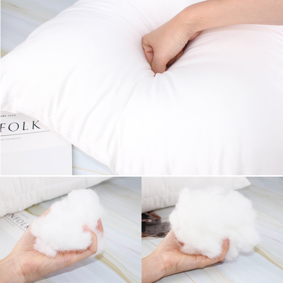 Knotting home Polyester Microfiber Pillow Filler for Sofa
