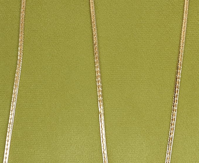 Knotting Home Decorative Green Gold Striped Throw Pillow Covers ,Soft Solid Velvet Pillow Covers Cushion Case with Zigzag Pattern for Sofa Bedroom