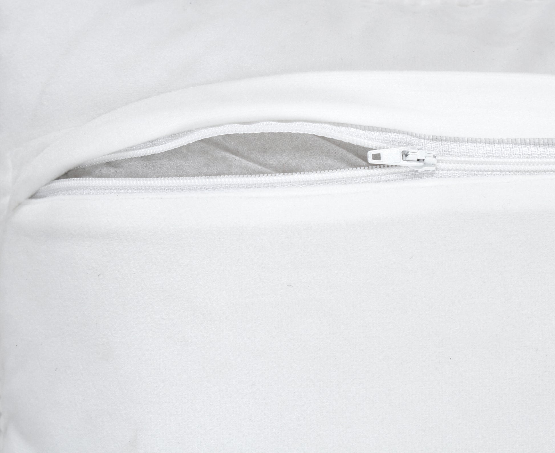 KNOTTING HOME Velvet Decorative Ruffle Cushion Pillow Covers for Sofa Couch and Home decor In White color