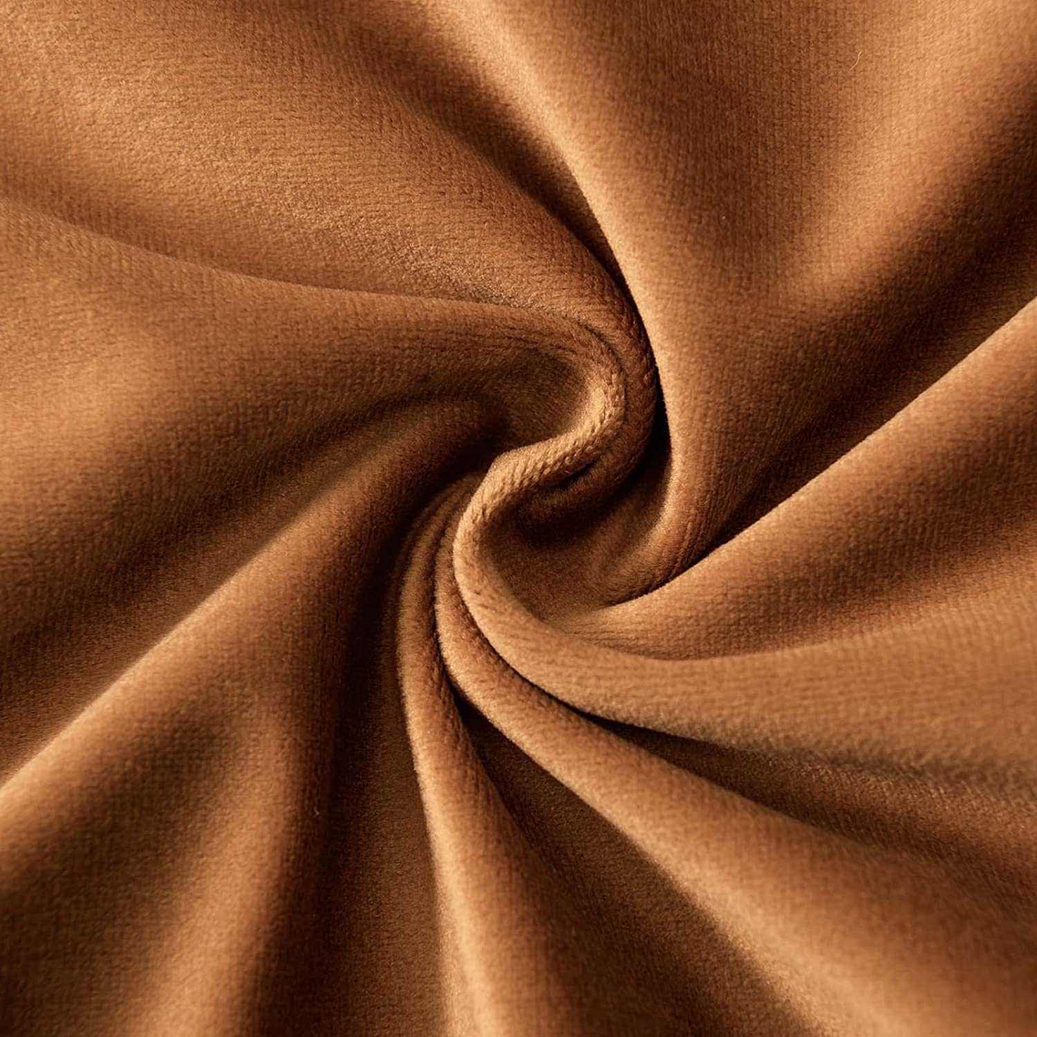 KNOTTING HOME Room Darkening Plain Velvet Eyelet Door Curtains for Living Room ,Bedroom ,Kitchen in Brown Color