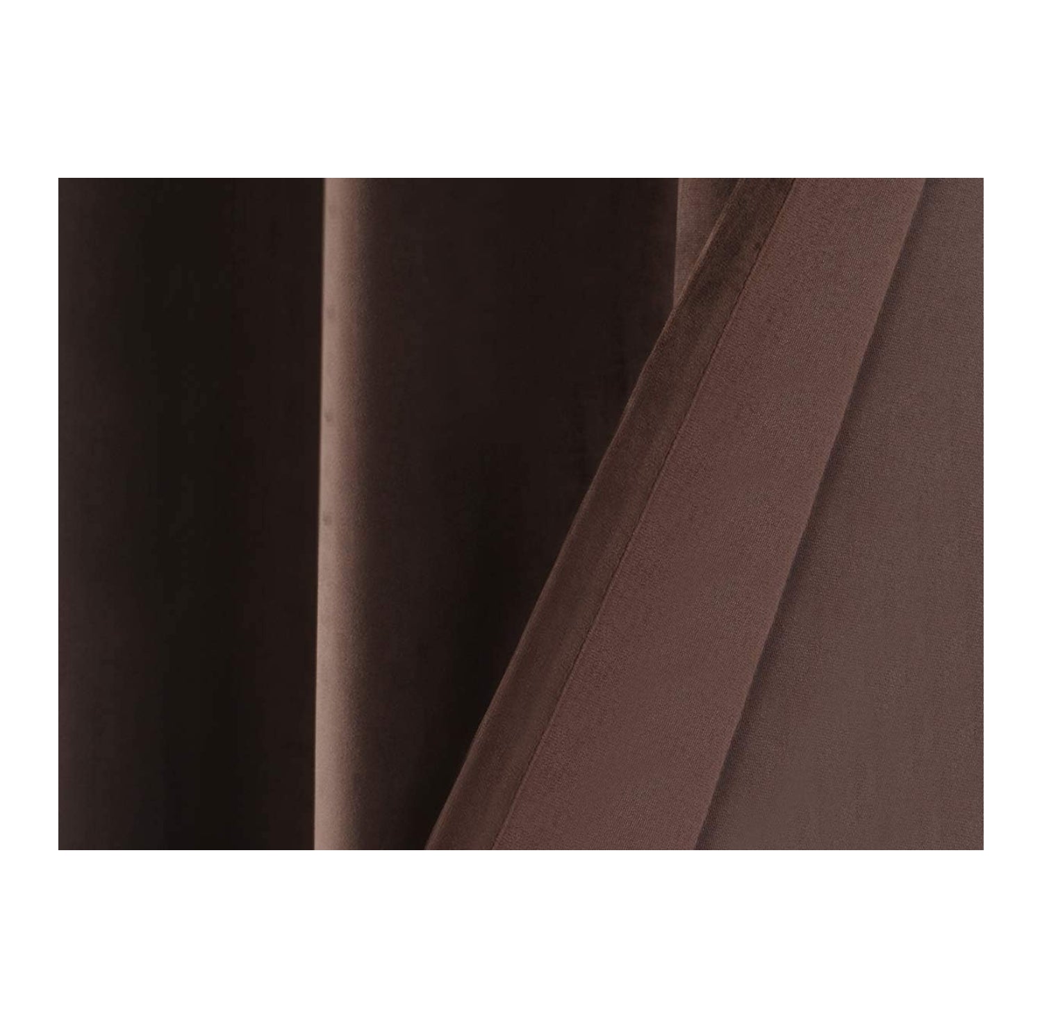 KNOTTING HOME Room Darkening Plain Velvet Eyelet Door Curtains for Living Room ,Bedroom ,Kitchen in Coffee Color