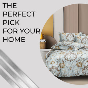 KNOTTING HOME Super Soft Microfiber 120 GSM Bedsheet with Pillow Cover | Printed Bed Sheet Set for Double Bed | Super Soft, Durable Chadar for Bedroom