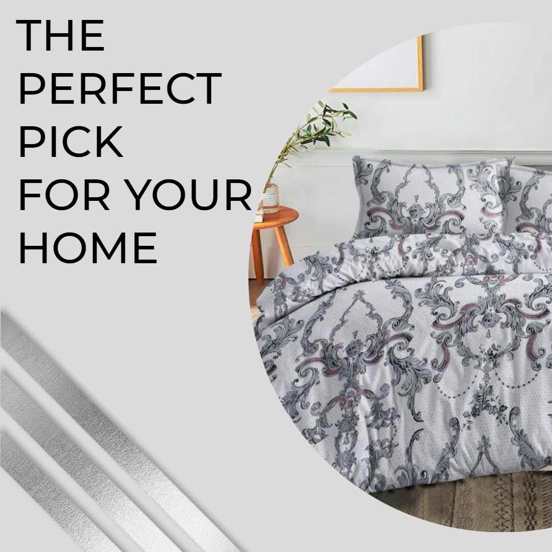 KNOTTING HOME Super Soft Microfiber 120 GSM Bedsheet with Pillow Cover | Printed Bed Sheet Set for Double Bed | Super Soft, Durable Chadar for Bedroom