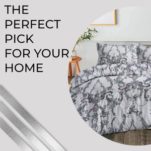 KNOTTING HOME Super Soft Microfiber 120 GSM Bedsheet with Pillow Cover | Printed Bed Sheet Set for Double Bed | Super Soft, Durable Chadar for Bedroom