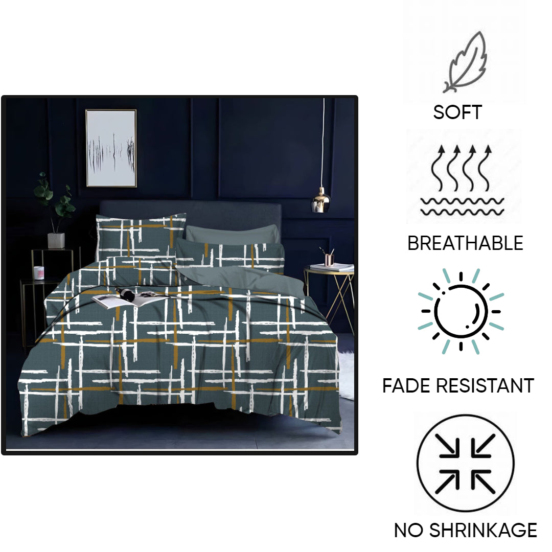 KNOTTING HOME Super Soft Microfiber 120 GSM Bedsheet with Pillow Cover | Printed Bed Sheet Set for Double Bed | Super Soft, Durable Chadar for Bedroom