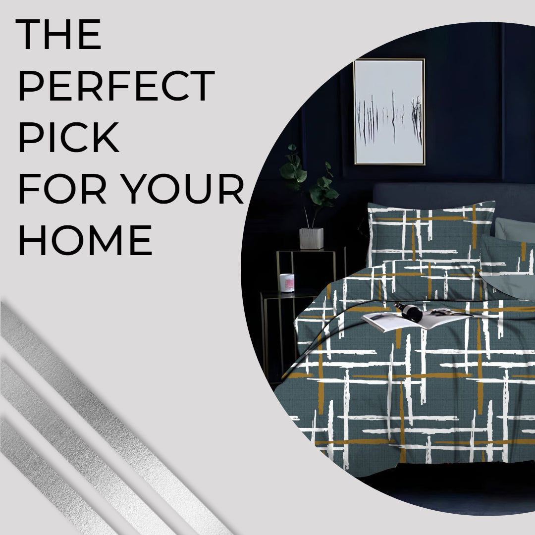 KNOTTING HOME Super Soft Microfiber 120 GSM Bedsheet with Pillow Cover | Printed Bed Sheet Set for Double Bed | Super Soft, Durable Chadar for Bedroom