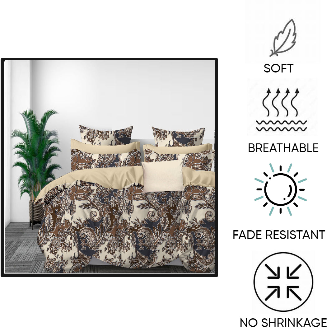 KNOTTING HOME Super Soft Microfiber 120 GSM Bedsheet with Pillow Cover | Printed Bed Sheet Set for Double Bed | Super Soft, Durable Chadar for Bedroom