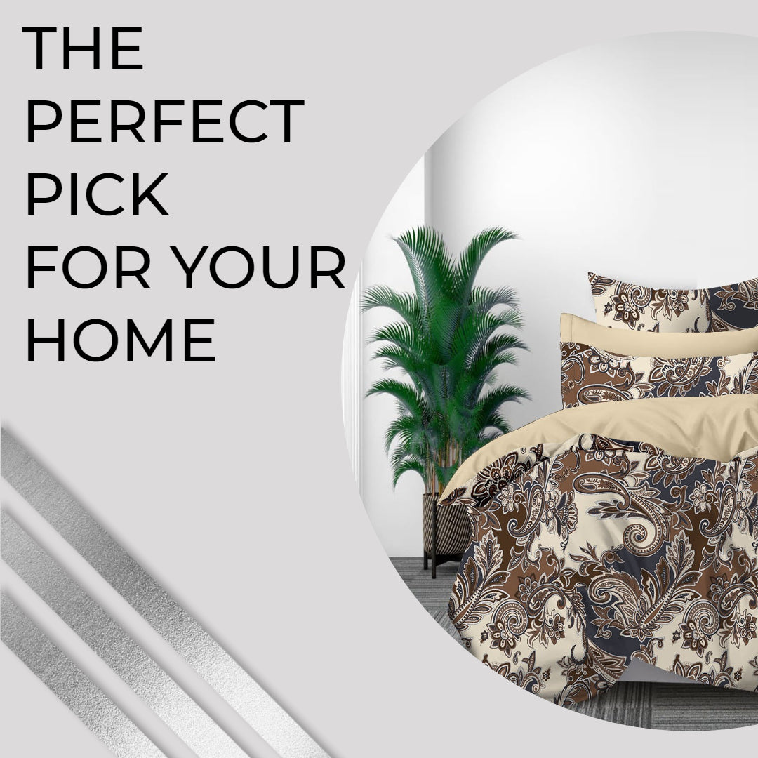 KNOTTING HOME Super Soft Microfiber 120 GSM Bedsheet with Pillow Cover | Printed Bed Sheet Set for Double Bed | Super Soft, Durable Chadar for Bedroom