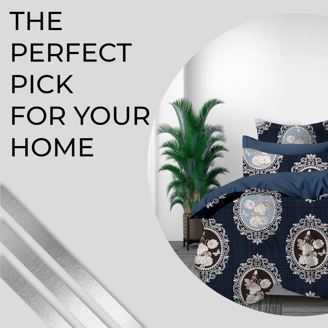 KNOTTING HOME Super Soft Microfiber 120 GSM Bedsheet with Pillow Cover | Printed Bed Sheet Set for Double Bed | Super Soft, Durable Chadar for Bedroom