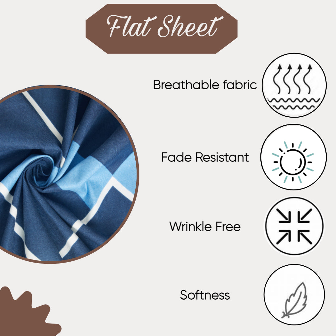 KNOTTING HOME Super Soft Microfiber 120 GSM Bedsheet with Pillow Cover | Printed Bed Sheet Set for Double Bed | Super Soft, Durable Chadar for Bedroom