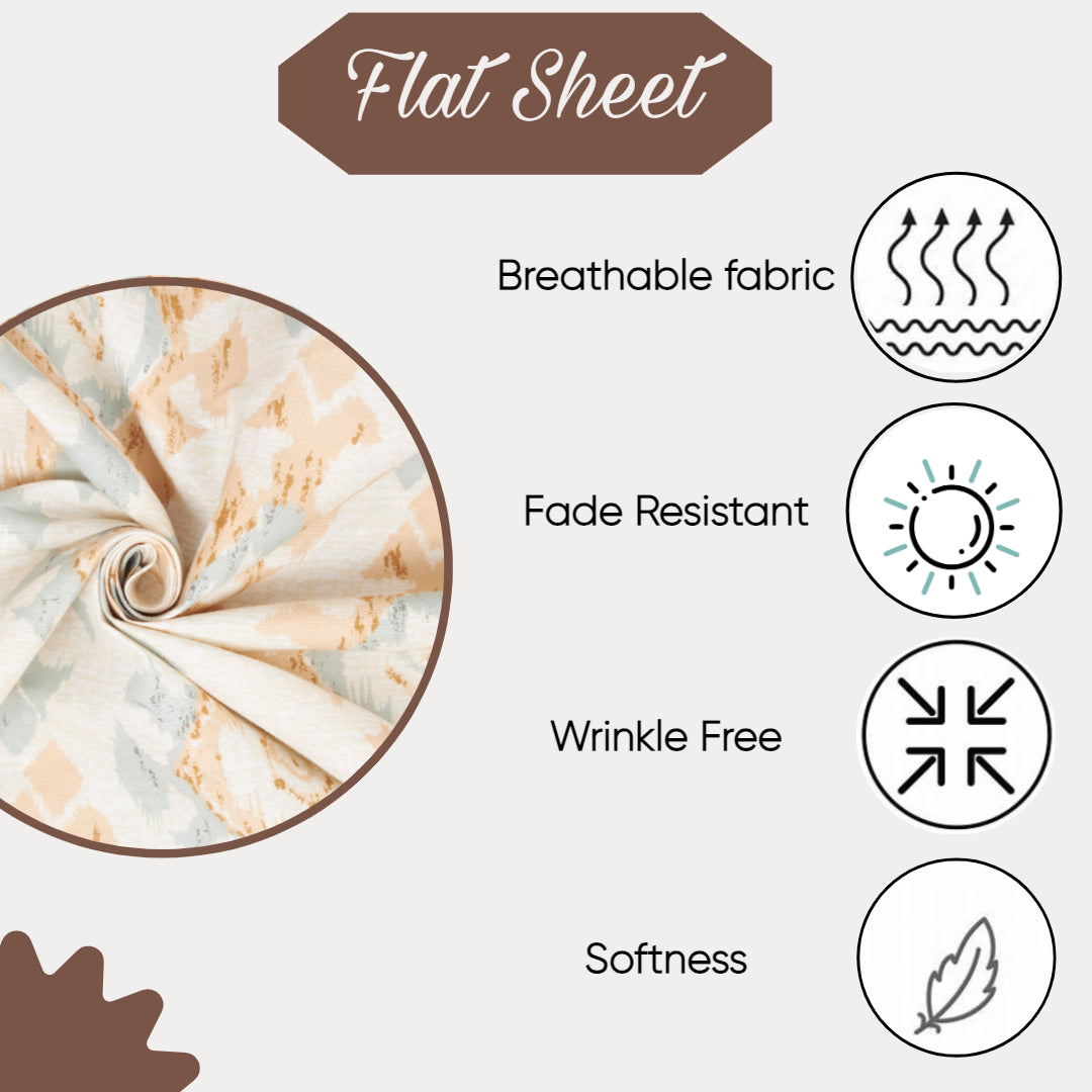 KNOTTING HOME Super Soft Microfiber 120 GSM Bedsheet with Pillow Cover | Printed Bed Sheet Set for Double Bed | Super Soft, Durable Chadar for Bedroom