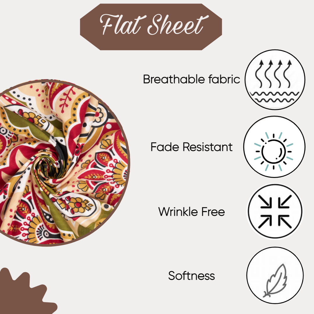 KNOTTING HOME Super Soft Microfiber 120 GSM Bedsheet with Pillow Cover | Printed Bed Sheet Set for Double Bed | Super Soft, Durable Chadar for Bedroom