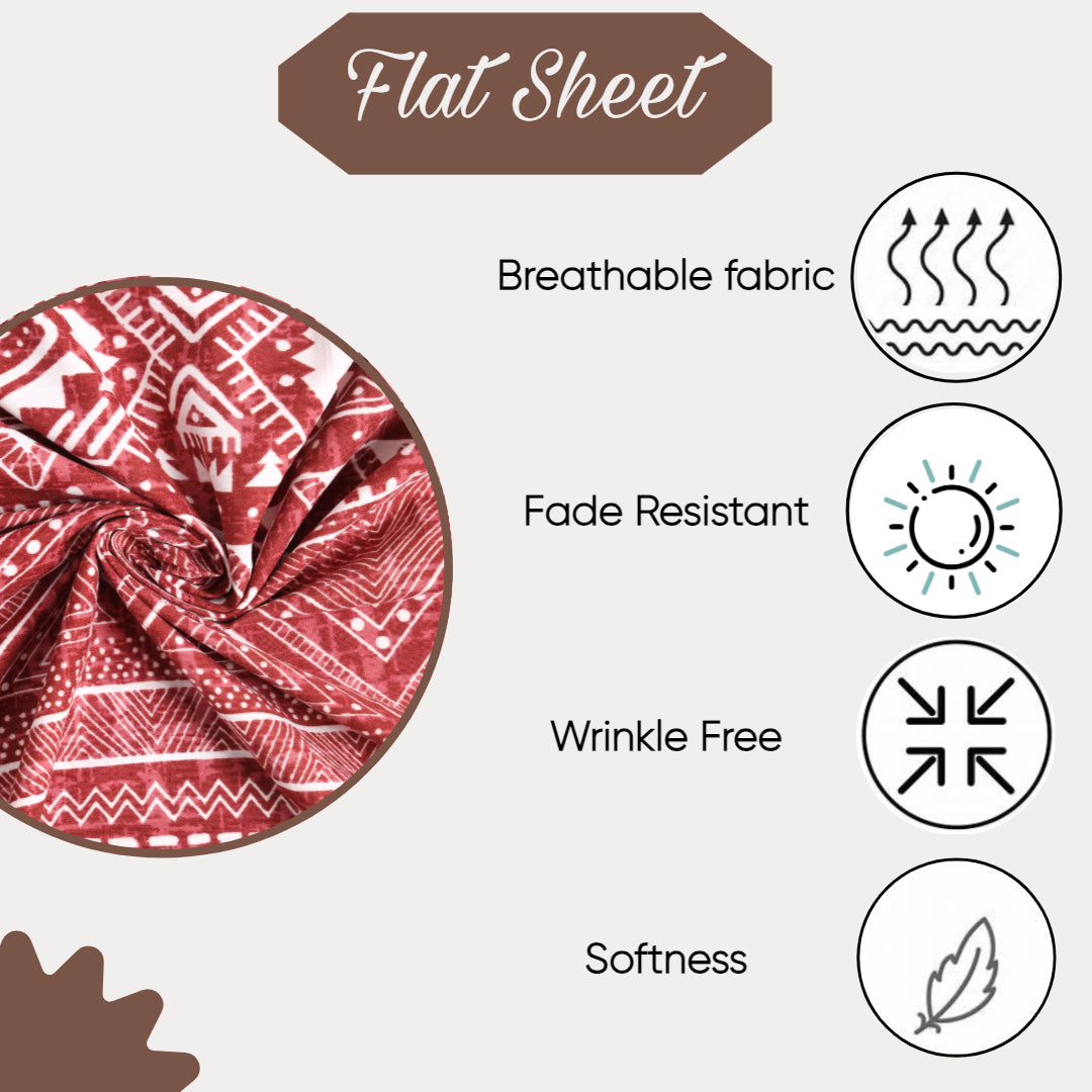 KNOTTING HOME Super Soft Microfiber 120 GSM Bedsheet with Pillow Cover | Printed Bed Sheet Set for Double Bed | Super Soft, Durable Chadar for Bedroom