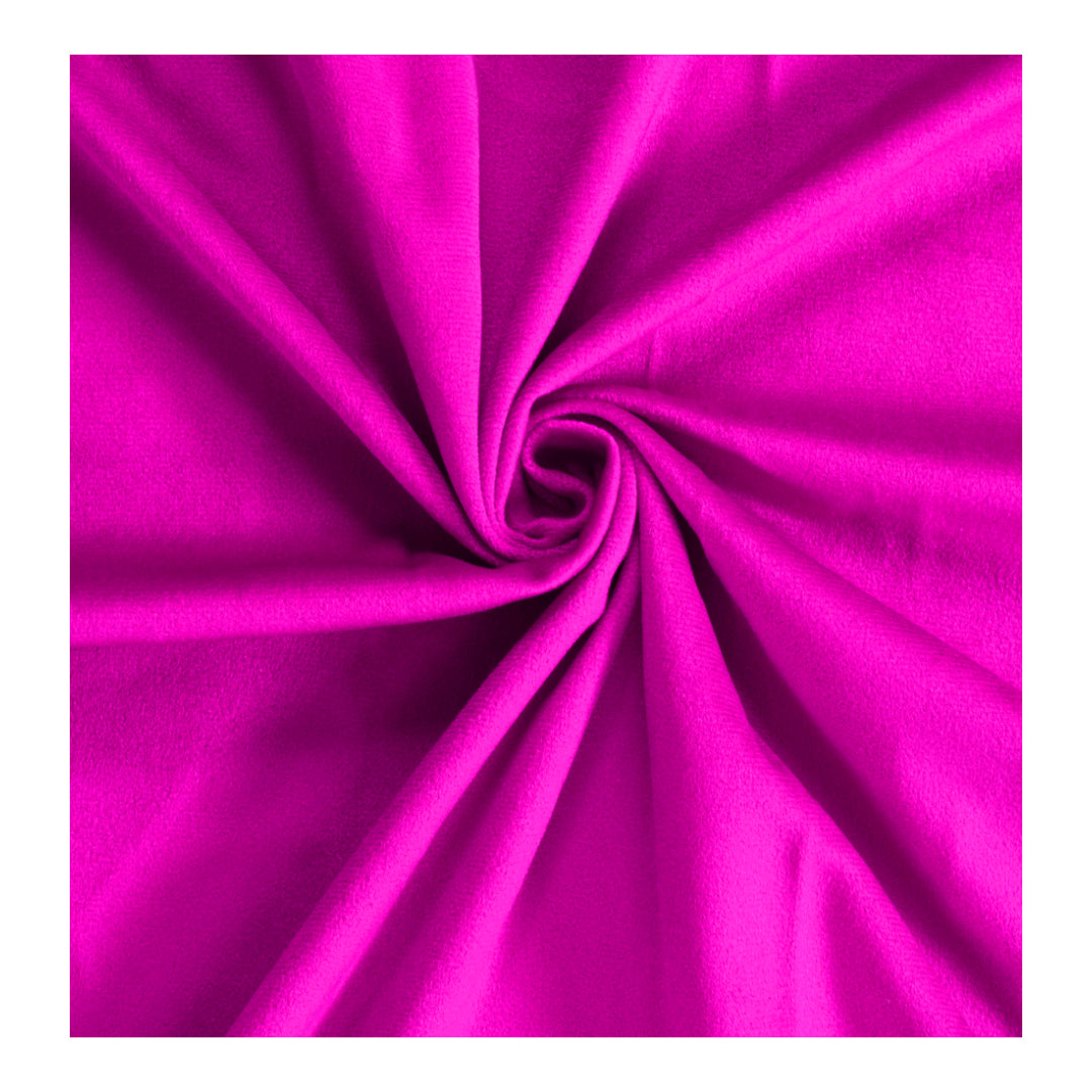 KNOTTING HOME Velvet Eyelet Door Curtains with pom pom Lace for Living Room Bedroom Kitchen in Purple Color