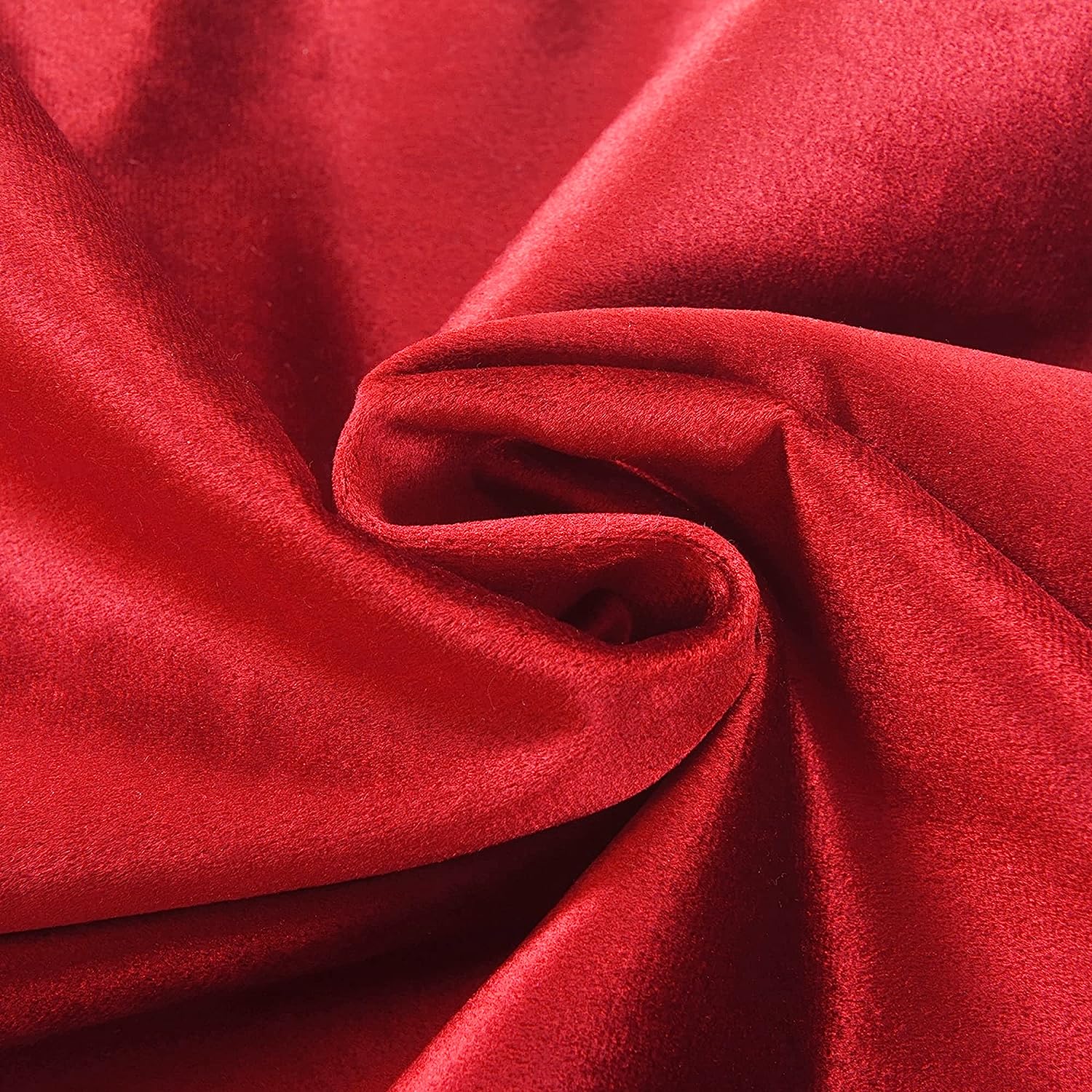 KNOTTING HOME Room Darkening Plain Velvet Eyelet Door Curtains for Living Room ,Bedroom ,Kitchen in Red Color