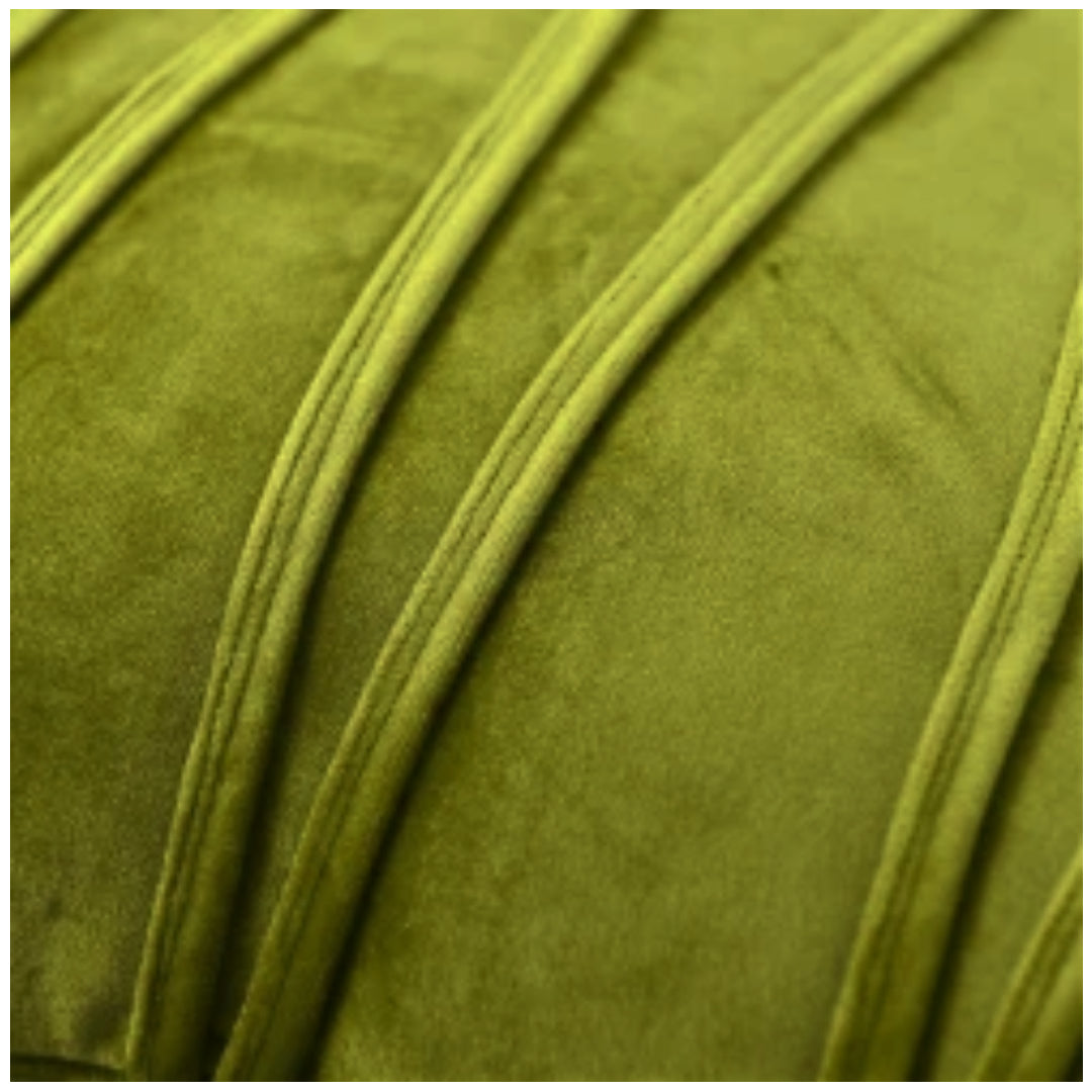 Knotting Home Decorative Striped Throw Pillow Covers Green Color Soft Solid Velvet Pillow Covers Cushion Case with Zigzag Pattern for Sofa Bedroom