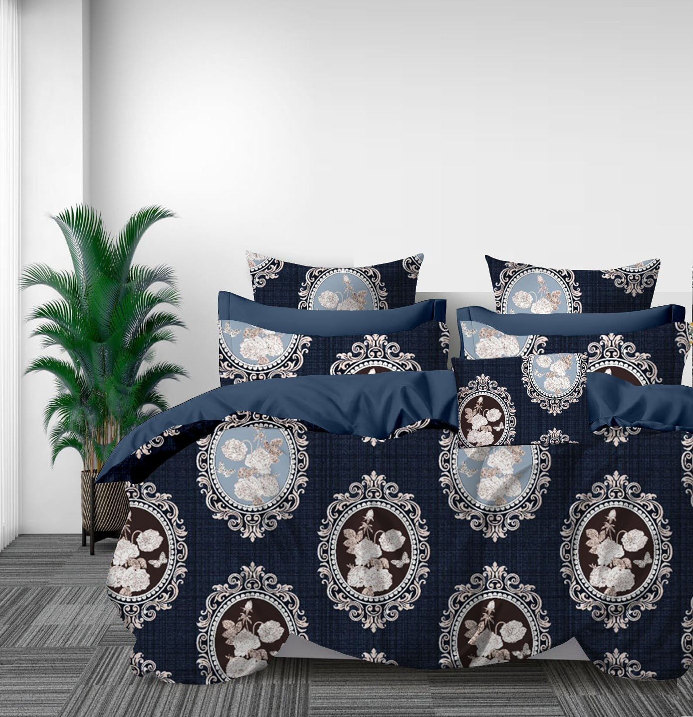 KNOTTING HOME Super Soft Microfiber 120 GSM Bedsheet with Pillow Cover | Printed Bed Sheet Set for Double Bed | Super Soft, Durable Chadar for Bedroom