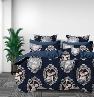 KNOTTING HOME Super Soft Microfiber 120 GSM Bedsheet with Pillow Cover | Printed Bed Sheet Set for Double Bed | Super Soft, Durable Chadar for Bedroom