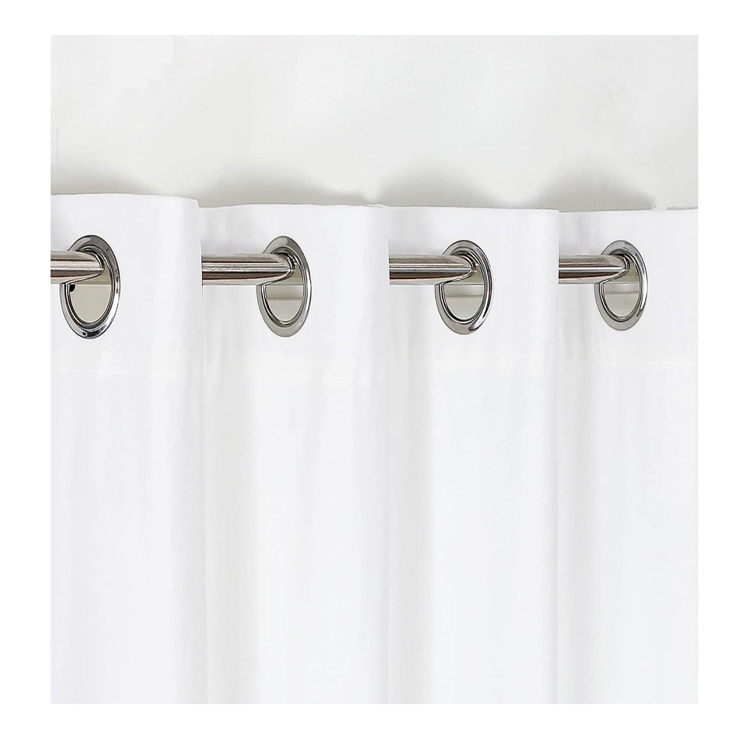KNOTTING HOME Room Darkening Plain Velvet Eyelet Door Curtains for Living Room ,Bedroom ,Kitchen in White Color