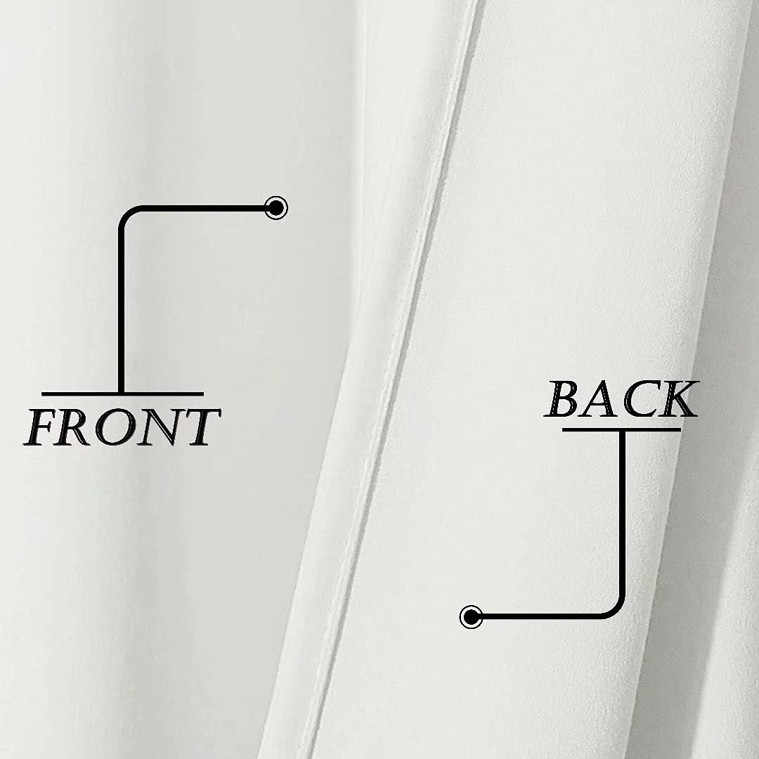 KNOTTING HOME Room Darkening Plain Velvet Eyelet Door Curtains for Living Room ,Bedroom ,Kitchen in White Color