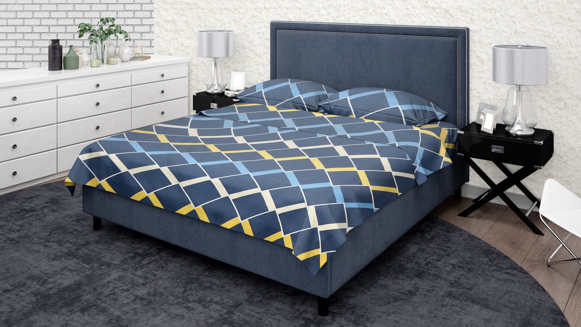 KNOTTING HOME Super Soft Microfiber 120 GSM Bedsheet with Pillow Cover | Printed Bed Sheet Set for Double Bed | Super Soft, Durable Chadar for Bedroom