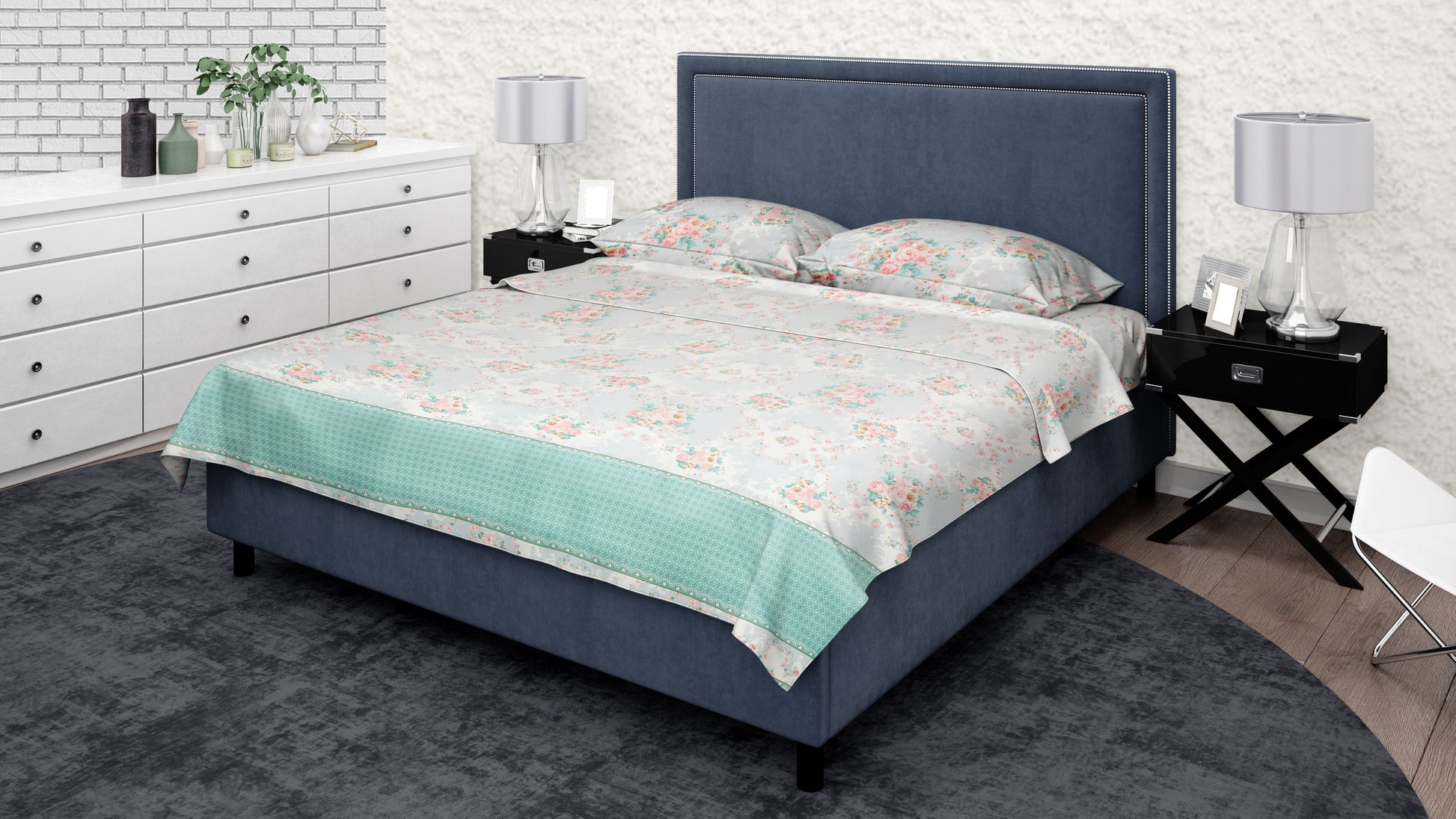 KNOTTING HOME Super Soft Microfiber 120 GSM Bedsheet with Pillow Cover | Printed Bed Sheet Set for Double Bed | Super Soft, Durable Chadar for Bedroom